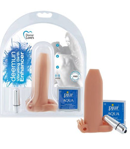 Vibrating Deemun Extra Girth Enhancer 6 X 2in Light Flesh Default Title