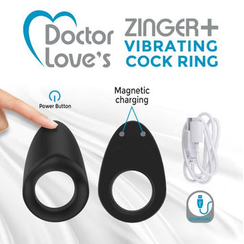 Rechargeable Vibrating Cock Ring Black Default Title