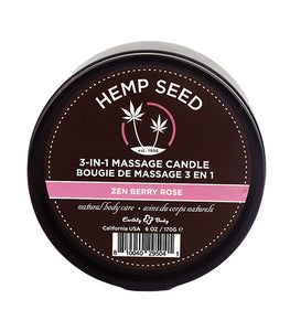 Hemp Seed 3-in-1 Candle Zen Berry Rose 6oz Default Title