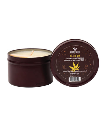 Hemp Seed 3-in-1 Massage Candle Oh Oh Oh 6oz Default Title