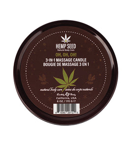 Hemp Seed 3-in-1 Massage Candle Oh Oh Oh 6oz