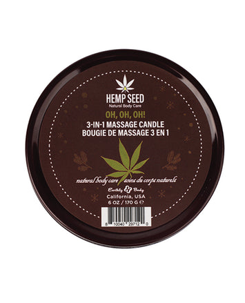 Hemp Seed 3-in-1 Massage Candle Oh Oh Oh 6oz Default Title