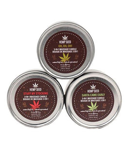 Hemp Seed Holiday 3-in-1 Massage Candle Holiday '24 Trio