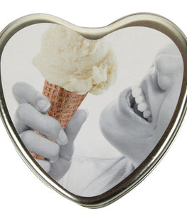 Candle 3 N 1 Heart Edible Vanilla 4.7 Oz