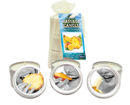 Bag Candle Tropical Trio Mango Margarita/ Banana Daiquiri/ Pineapple Breeze 2 Oz