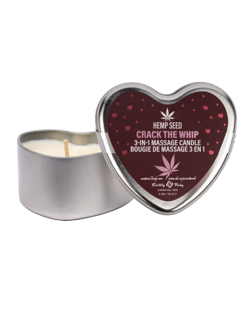 Hemp Seed 3 N 1 Valentine's 2025 Massage Candle Crack The Whip 4.7 Oz Default Title