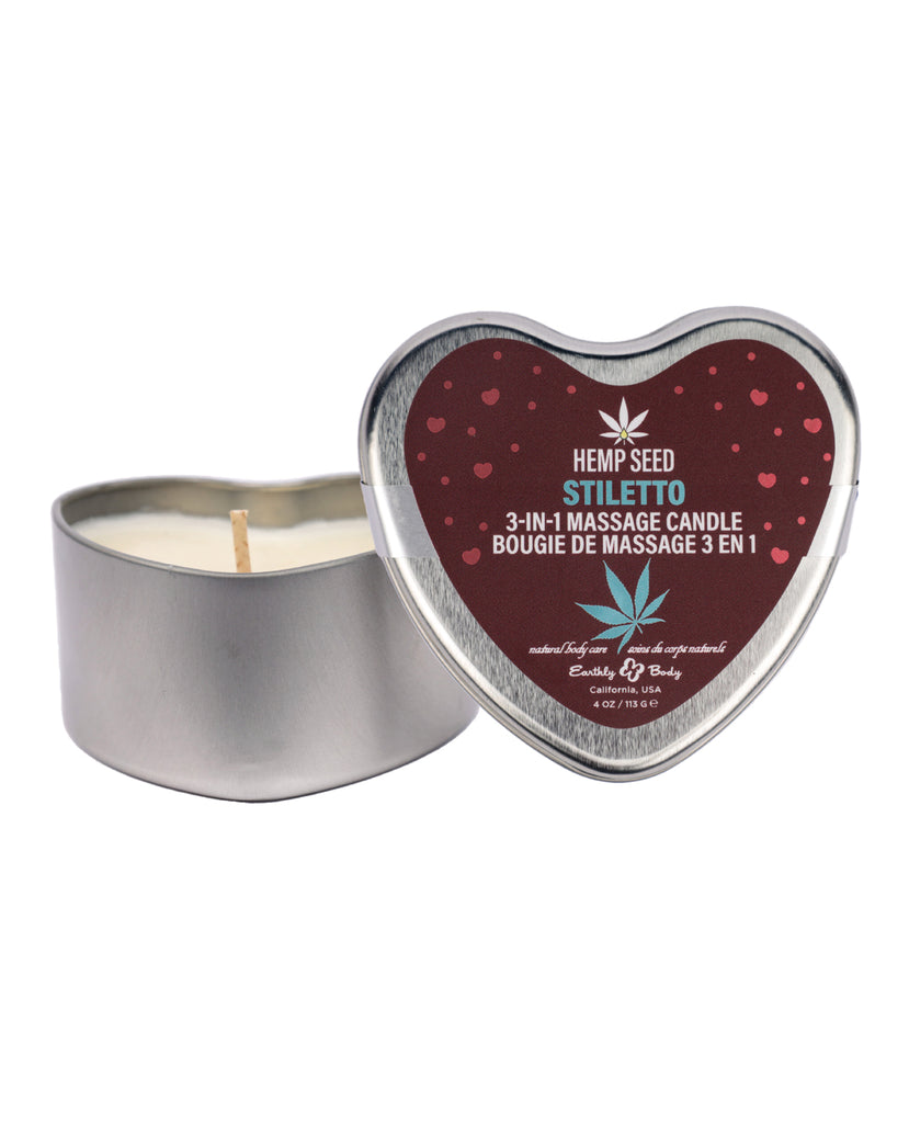 Hemp Seed 3 N 1 Valentine's 2025 Massage Candle Stiletto 4.7 Oz Default Title