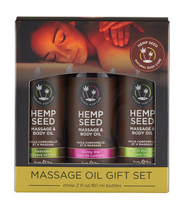 Massage Oil Gift Set Box 3 2oz Bottles Skinny Dip Naked In The Woods Guavalava Default Title