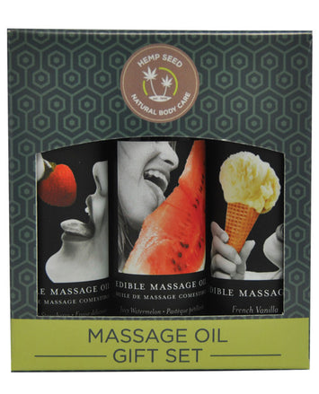 Edible Oil Massage Gift Set Box 3 2oz Bottles Default Title