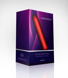 Edonista Nina Bullet Vibrator Red 16 Modes