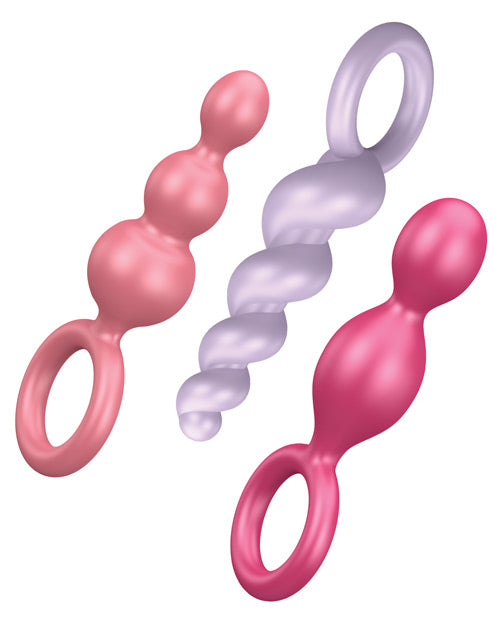 Satisfyer Plugs Set Of 3 Assorted Color