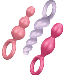 Satisfyer Plugs Set Of 3 Assorted Color