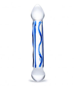 Glas 6.5 Full Tip Textured Glass Dildo 