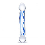 Glas 6.5 Full Tip Textured Glass Dildo "