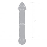 Glas 6.5 Full Tip Textured Glass Dildo "