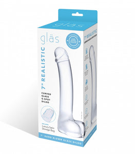 Glas 7 Realistic Curved Glass G Spot Dildo 