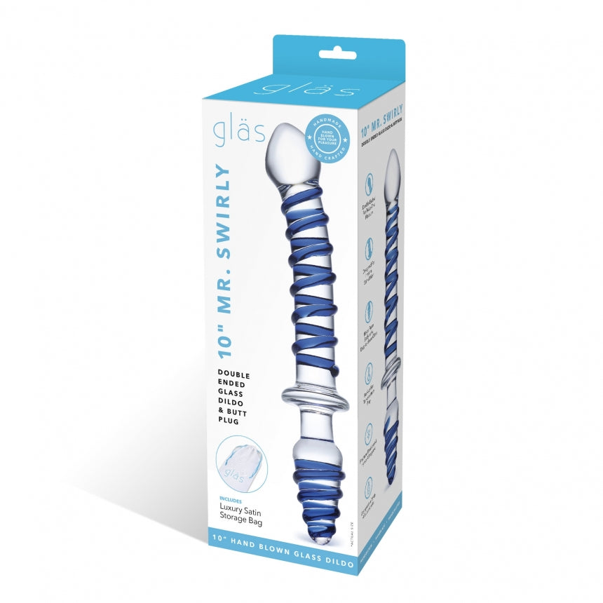 Glas 10 Mr Swirly Double Ended Glass Dildo & Butt Plug " Default Title