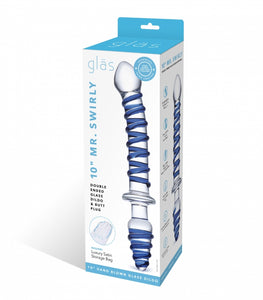 Glas 10 Mr Swirly Double Ended Glass Dildo & Butt Plug 
