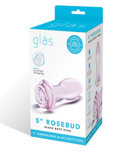 Glas 5 Rosebud Glass Butt Plug 