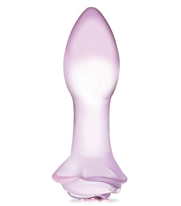 Glas 5 Rosebud Glass Butt Plug 