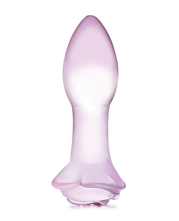 Glas 5 Rosebud Glass Butt Plug 