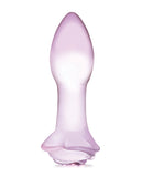 Glas 5 Rosebud Glass Butt Plug "