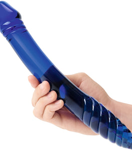 Glas 11in Double-sided Glass Dildo W/ Handle Grip