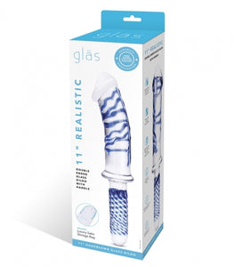 Glas 11in Realistic Double Ended Dildo W/ Handle Default Title