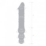 Glas 12in Double Ended Dildo W / Anal Beads