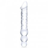 Glas 12in Double Ended Dildo W / Anal Beads