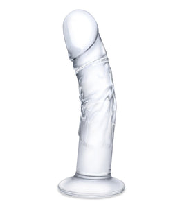 Glas 7 Curved Realistic Glass Dildo W Veins 