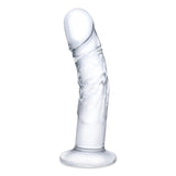 Glas 7 Curved Realistic Glass Dildo W Veins "