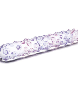 Glas 9 Purple Rose Nubby Dildo 