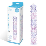 Glas 9 Purple Rose Nubby Dildo "