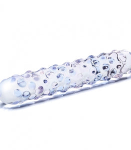 Glas Purple Rose Nubby Dildo