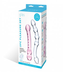 Glas 2 Pc Double Pleasure Glass Dildo Set Default Title