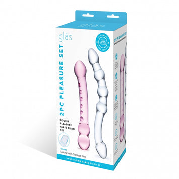Glas 2 Pc Double Pleasure Glass Dildo Set Default Title