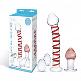 Glas 4pc Mr Swirly Set W/ Glass Kegal Balls & Butt Plug Default Title