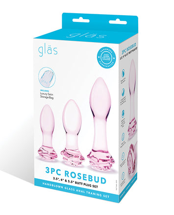 Glas 3pc Rosebud Butt Plug Set Default Title