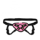 Velvet Knit Strap On Harness Pink