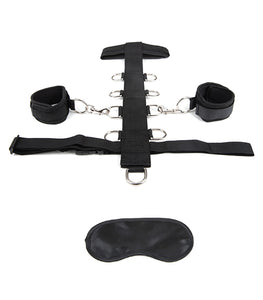 Lux Fetish 3pc Adjustable Neck & Wrist Restraint Set