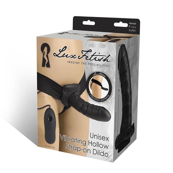 Unisex Vibrating Hollow Strap On Dildo Default Title