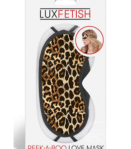 Lux Fetish Peek-a-boo Love Mask Leopard