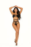 2 Pc Strappy Opaque Set Black O/s