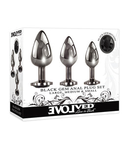 Evolved Gem Black Anal Plug Set Default Title