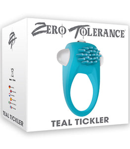 Zero Tolerance Teal Tickler Vibrating Cock Ring