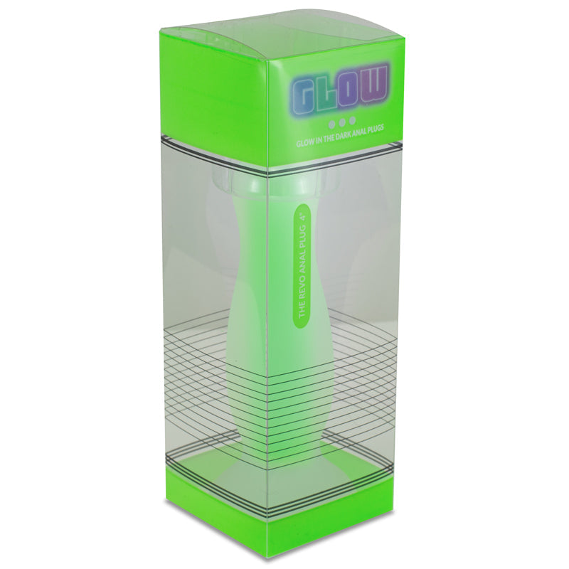 Glow Revo Silicone Gid Butt Plugs 4in Green Default Title