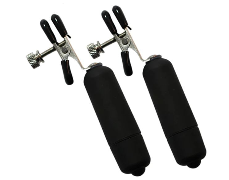 Kink Collection Vibrating Nipple Clamps Black Default Title