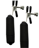 Kink Collection Vibrating Nipple Clamps Black