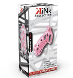 Kink Chastity Series Locking Cock Cage Xl Pink Default Title